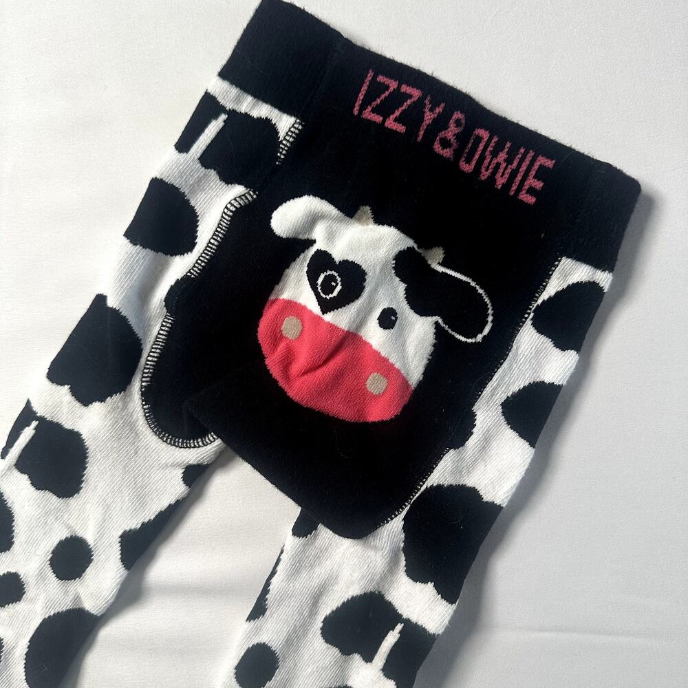 Izzy & Owie Cow Print Leggings Sz 12-24 mo